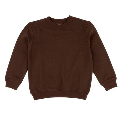 Leveret Kids Long Sleeve Neutral Solid Color Sweatshirt
