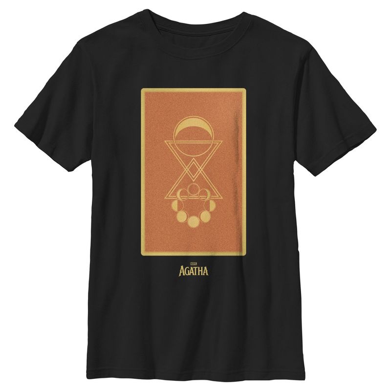 Boy's Marvel: Agatha All Along Symbol Card T-Shirt