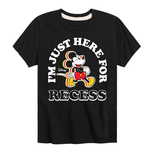 Boys' - Disney - I'm Just Here For Recess Short Sleeve Graphic T-Shirt