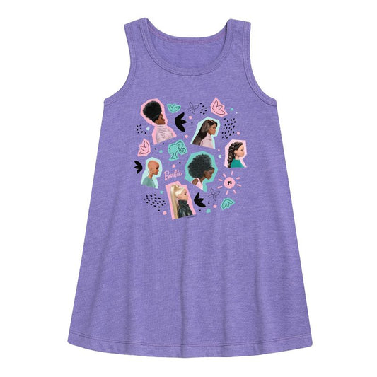 Girls' - Barbie - Easter Graphic Sleeveless Aline Dress
