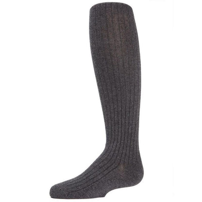 Memoi Girls Ribbed Cotton Blend Sweater Tights