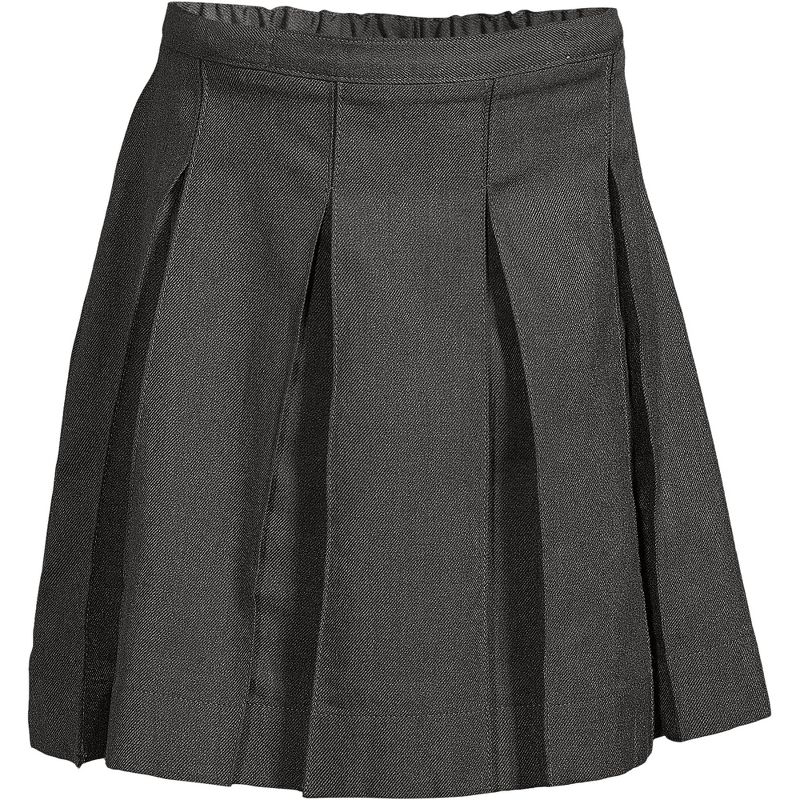 Lands' End School Uniform Kids Solid Box Pleat Skirt Below the Knee