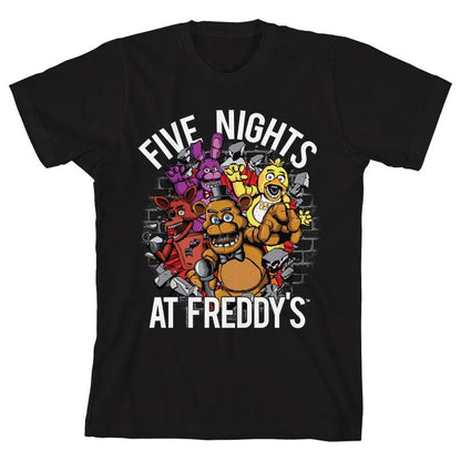 Five Nights at Freddy's Favorite Characters Youth Boy Black Short Sleeve Tee