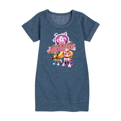 Girls' - Paw Patrol - Adventure Citys Heroes Graphic Short Sleeve Fleece Dress