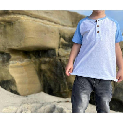 Gender Neutral BEACON RAGLAN TEE - ME & HENRY