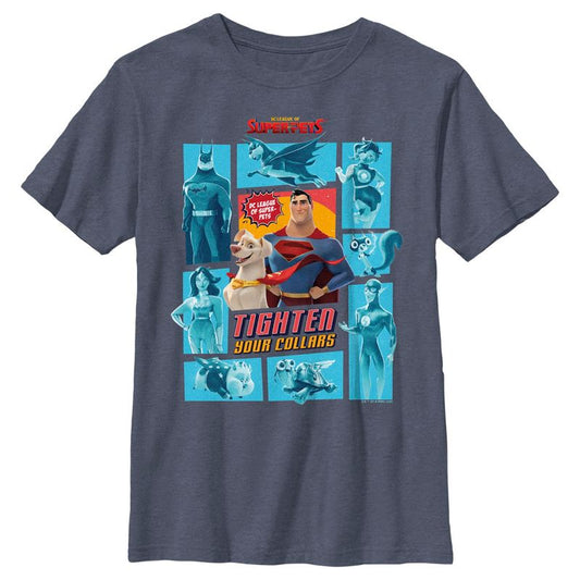 Boy's DC League of Super-Pets Tighten Your Collars Panels T-Shirt