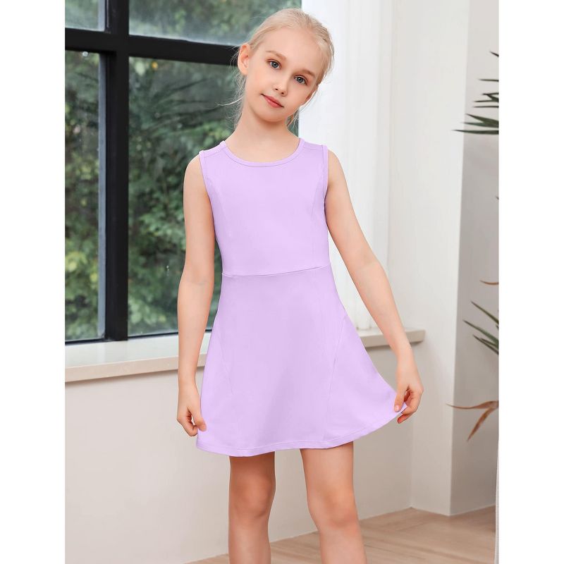 Girls Tennis Golf Dress Outfit Sleeveless Tank Top and Skorts Sets Sport Skirt with Shorts