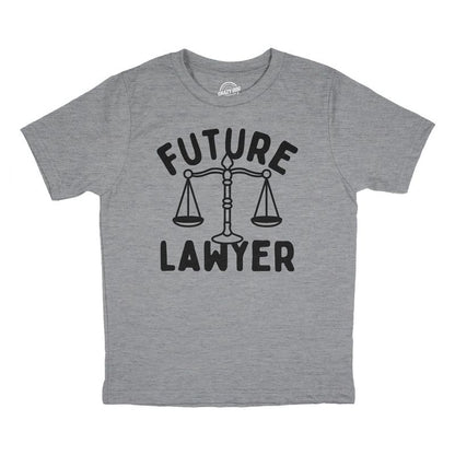 Youth Funny T Shirts Future Lawyer Sarcastic Graphic Novelty Tee For Kids - Crazy Dog Youth T Shirt