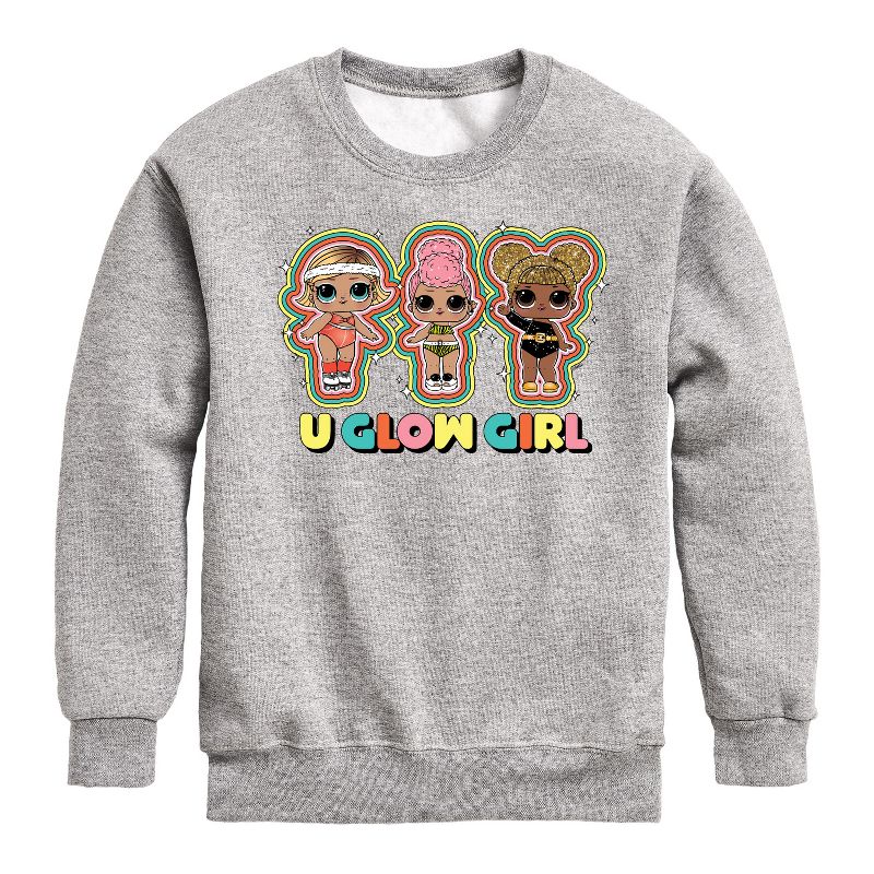 Boys' - LOL Surprise! - You Glow Girl Graphic Long Sleeve Fleece Sweatshirt