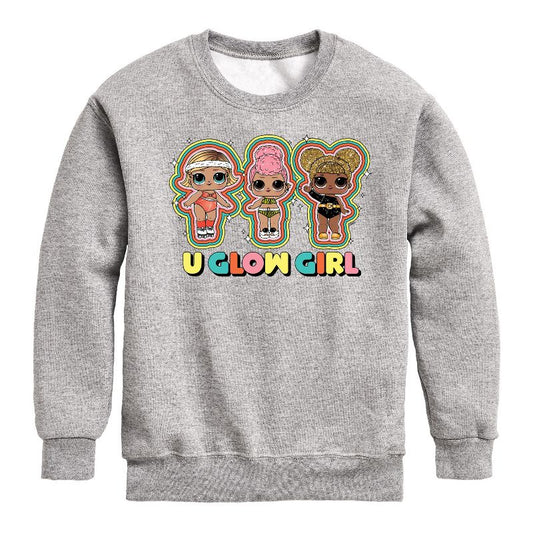Boys' - LOL Surprise! - You Glow Girl Graphic Long Sleeve Fleece Sweatshirt