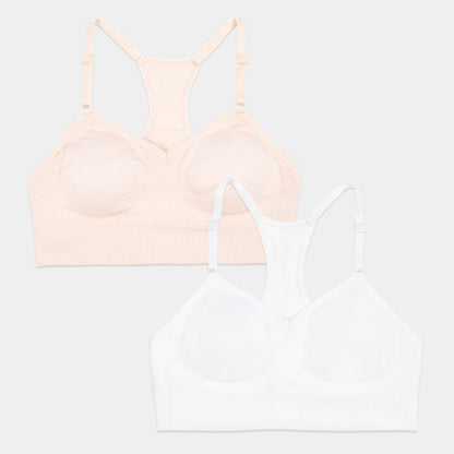 Fruit of the Loom Girls Seamless Racerback Sports Bra 2 Pack