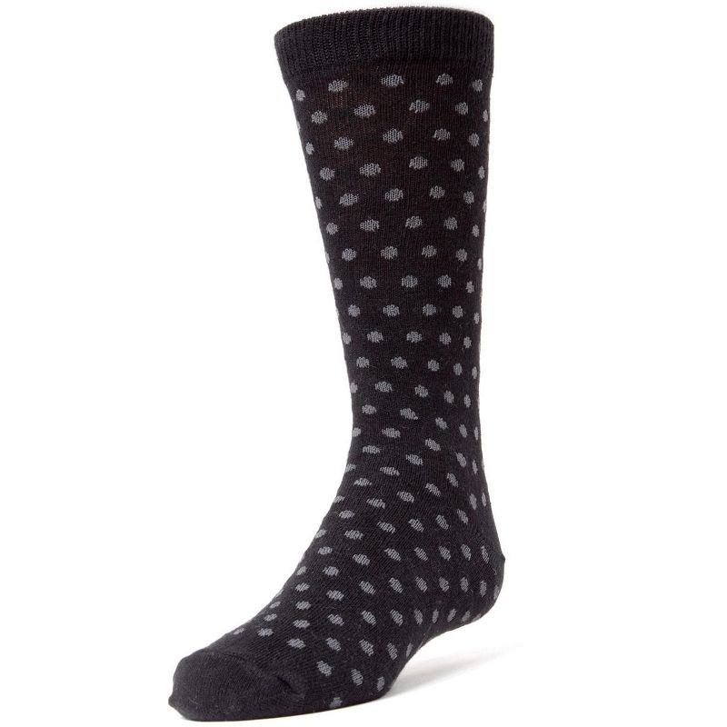 Memoi Polka Dot Cotton Blend Boys Dress Socks