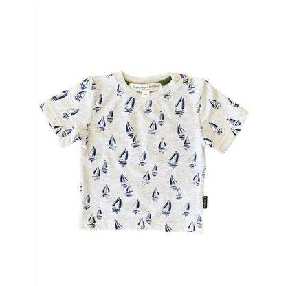 تيشيرت مطبوع عليه صورة قارب شراعي للأولاد - كوبنهاغن ديلايتس
