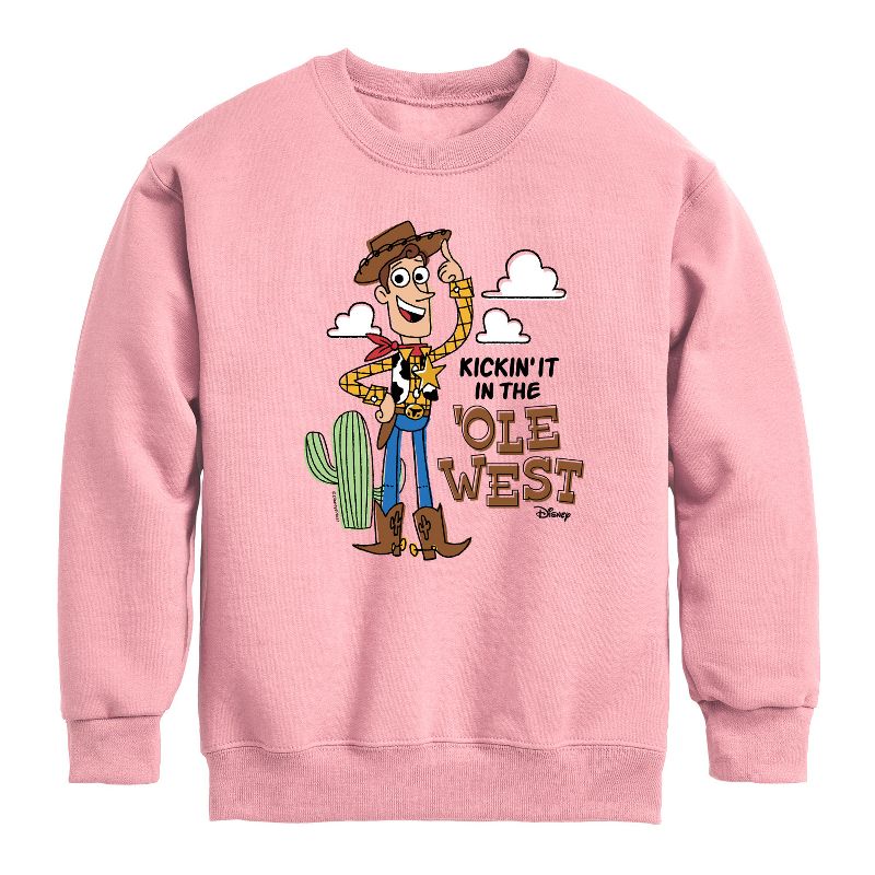 Boys' - Disney - Kicking It In The Ole West Graphic Long Sleeve Fleece Sweatshirt