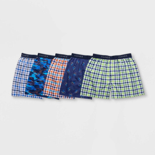 Hanes Boys' 5pk Boxer - Colors May Vary