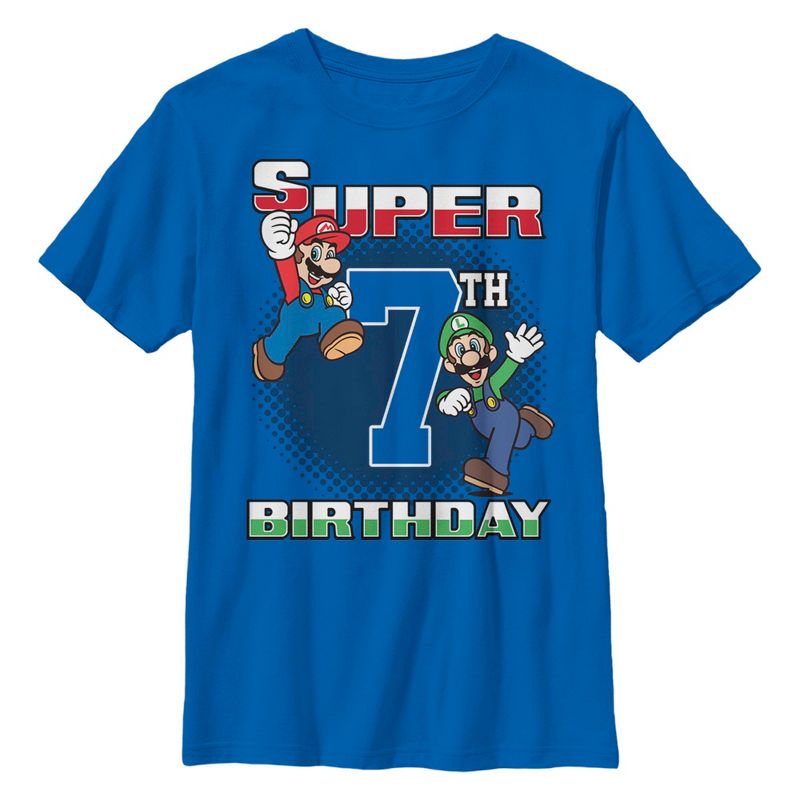 تي شيرت سوبر ماريو من نينتندو سوبر بيرثداي للأولاد