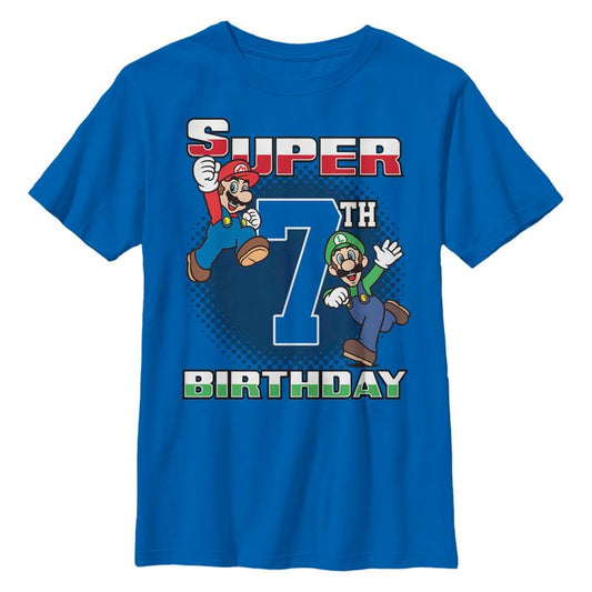 تي شيرت سوبر ماريو من نينتندو سوبر بيرثداي للأولاد