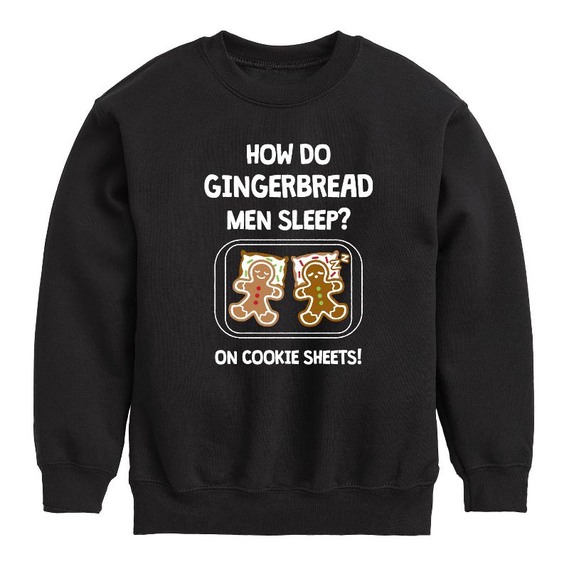 Boys' - Instant Message - Gingerbread Men Cookie Sheets Christmas Graphic Long Sleeve Fleece Sweatshirt