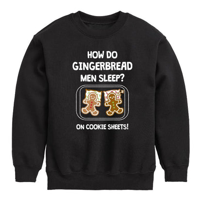 Boys' - Instant Message - Gingerbread Men Cookie Sheets Christmas Graphic Long Sleeve Fleece Sweatshirt