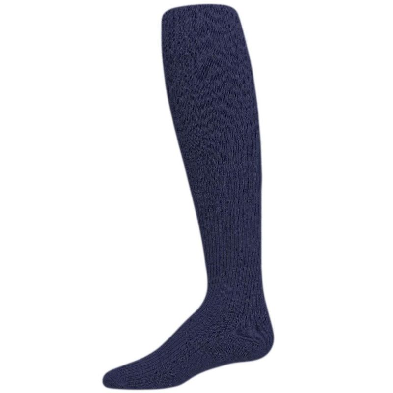 Memoi Girls' Thin Ribbed Cotton Tights
