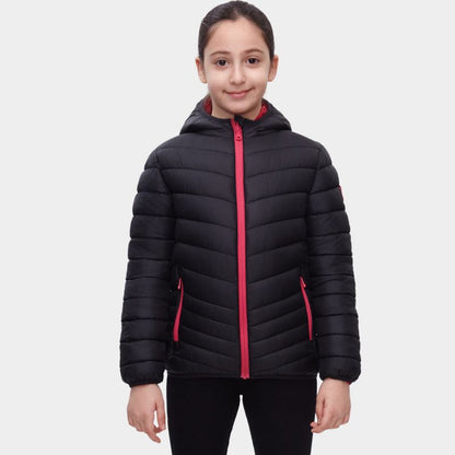 Rokka&Rolla Girls' Reversible Light Puffer Jacket Coat