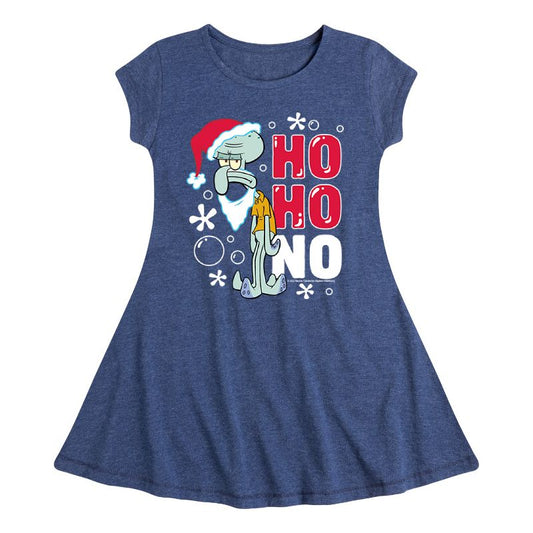 Girls' - SpongeBob SquarePants - Ho Ho No Fit & Flair Cap Sleeve Dress