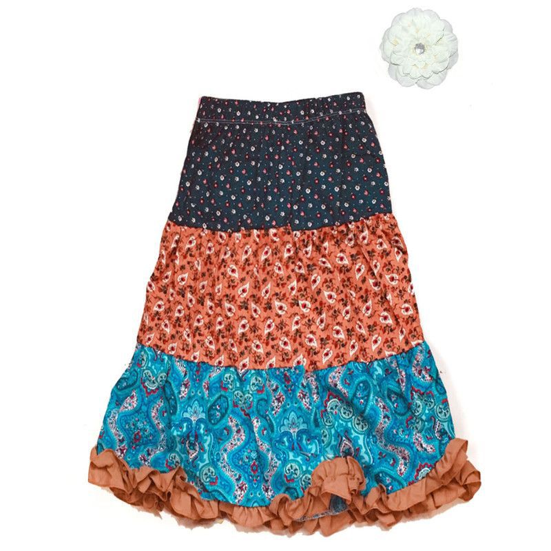 Mi Amore Gigi Peasant Skirt & Flower Hair Accessory