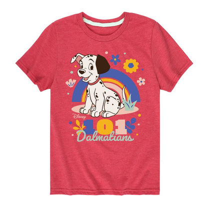 Boys' - 101 Dalmatians - Spring Flowers Short Sleeve Graphic T-Shirt