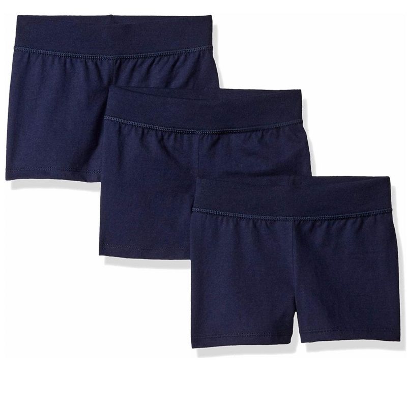Hanes Girls' Jersey Shorts, 3-Pack