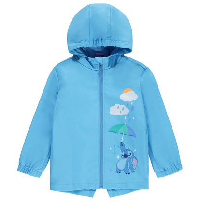 Disney Junior Girls Zip Up Waterproof Rain Jacket Little Kid to Big Kid