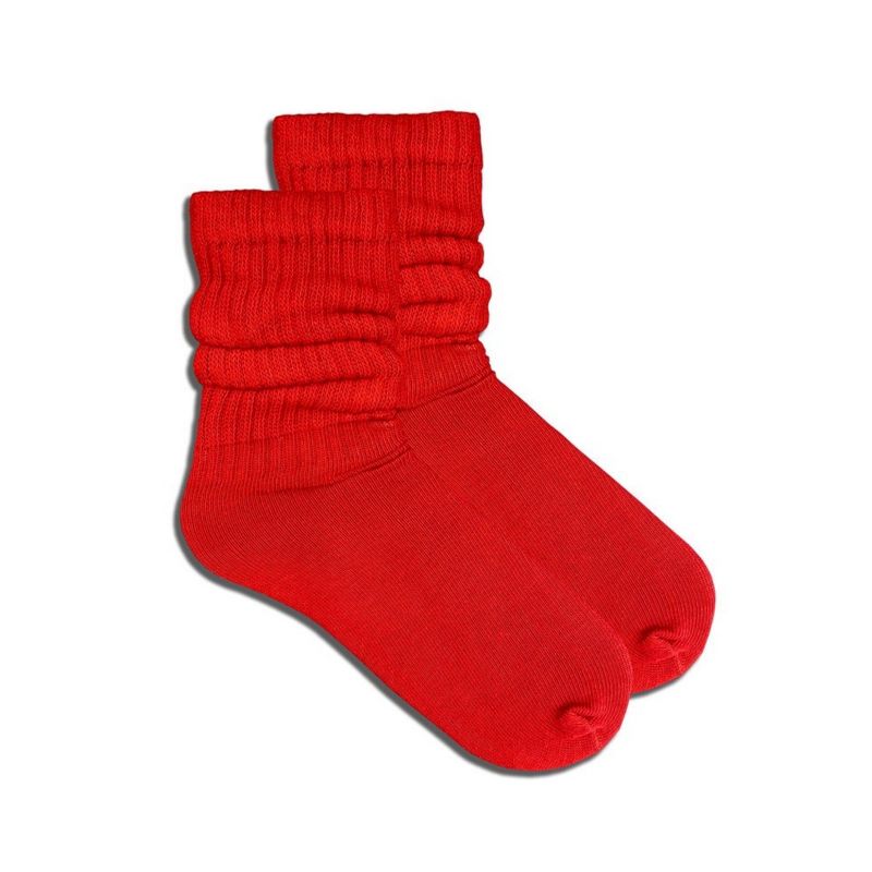 Red Slouch Socks the Sock Panda (Adult Medium or Small Sizes) - Midweight