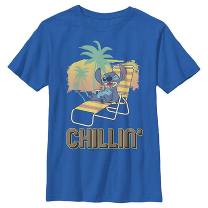 Boy's Lilo & Stitch Chillin' on the Beach T-Shirt