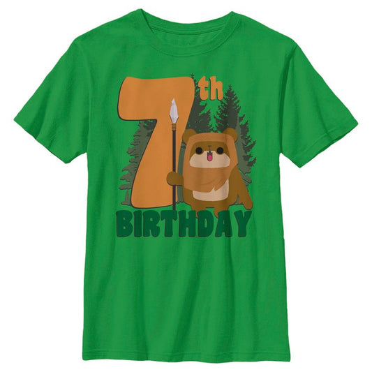 Boy's Star Wars Ewok 7th Birthday T-Shirt