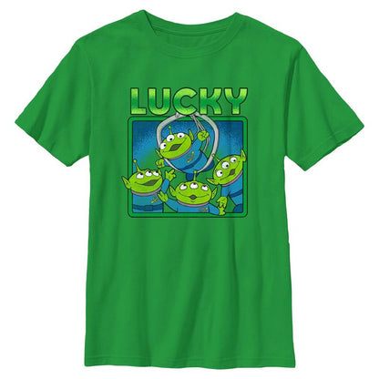 تي شيرت "قصة لعبة" للأولاد بطبعة "الكائنات الفضائية المحظوظة"