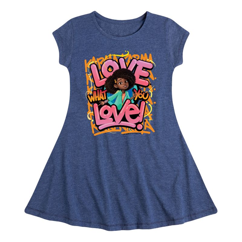 Girls' - Karma's World - Love What You Love Fit & Flair Cap Sleeve Dress