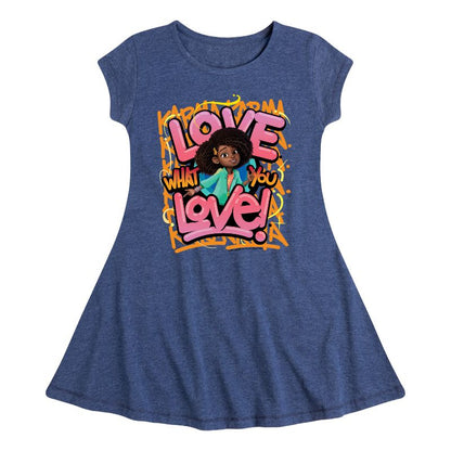 Girls' - Karma's World - Love What You Love Fit & Flair Cap Sleeve Dress