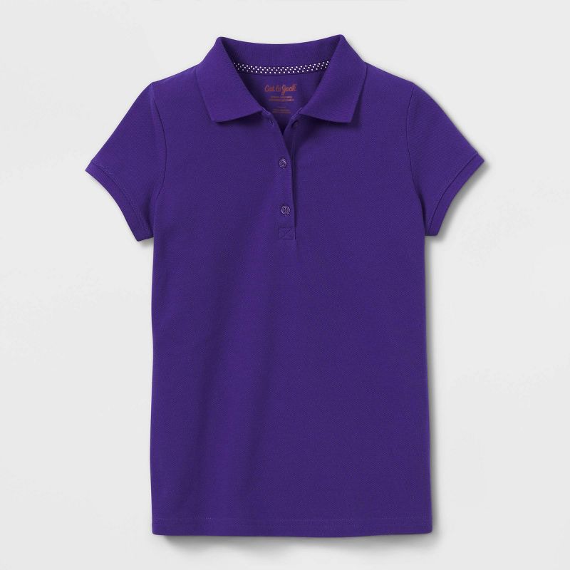 Girls' Short Sleeve Pique Uniform Polo Shirt - Cat & Jack™