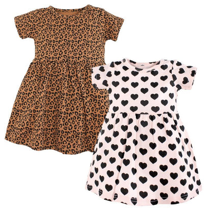 Luvable Friends Hudson Baby Short-Sleeve Dresses 2pk