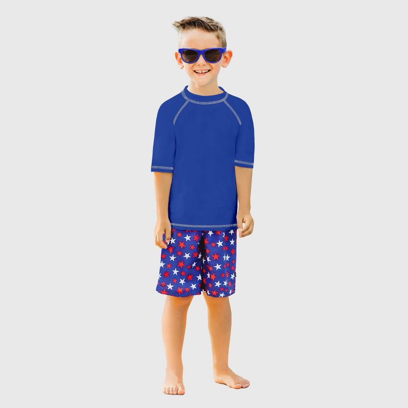 City Threads Boys UPF 50+ Short Sleeve Rashguard - USA-Made