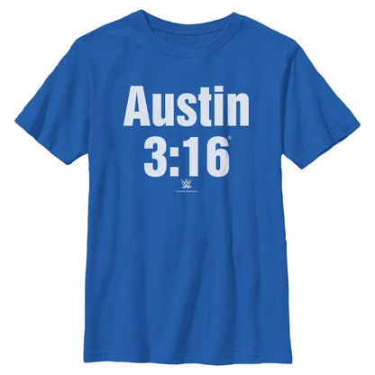 تي شيرت WWE Stone Cold Steve Austin 3:16 أبيض بشعار الأولاد