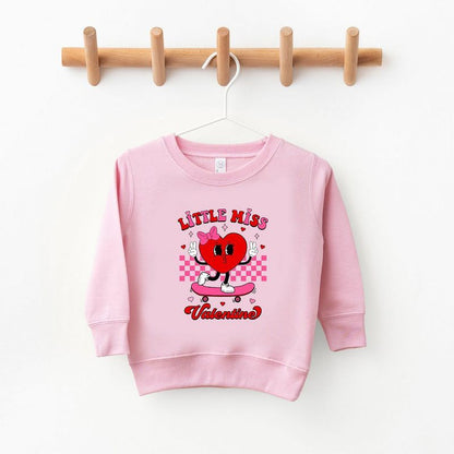 سويت شيرت جرافيكي ناعم للغاية بتصميم Little Miss Valentine Skateboard Youth من Juniper Shop