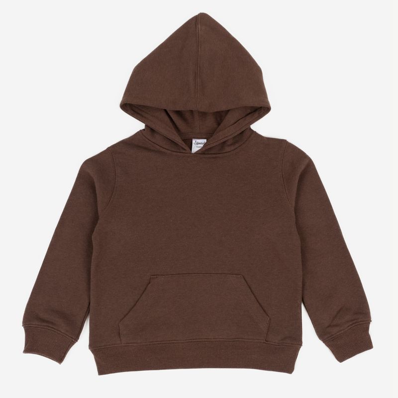 Leveret Kids Hooded Sweatshirt - Kids Hoodie Pullover Sweatshirt- With Kangaroo Pocket - Neutral Solid Color