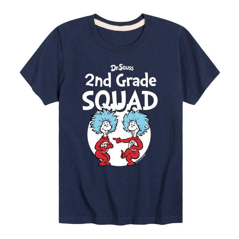 تي شيرت جرافيكي بأكمام قصيرة للأولاد من دكتور سوس - الصف الثاني - المجموعة الأولى والثانية