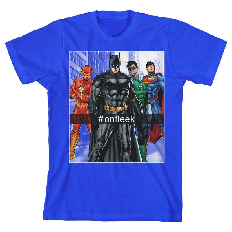 Justice League #OnFleek Boy's Royal Blue T-shirt