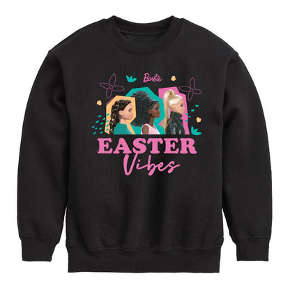 Boys' - Barbie - Easter Vibes Graphic Long Sleeve Fleece Sweatshirt