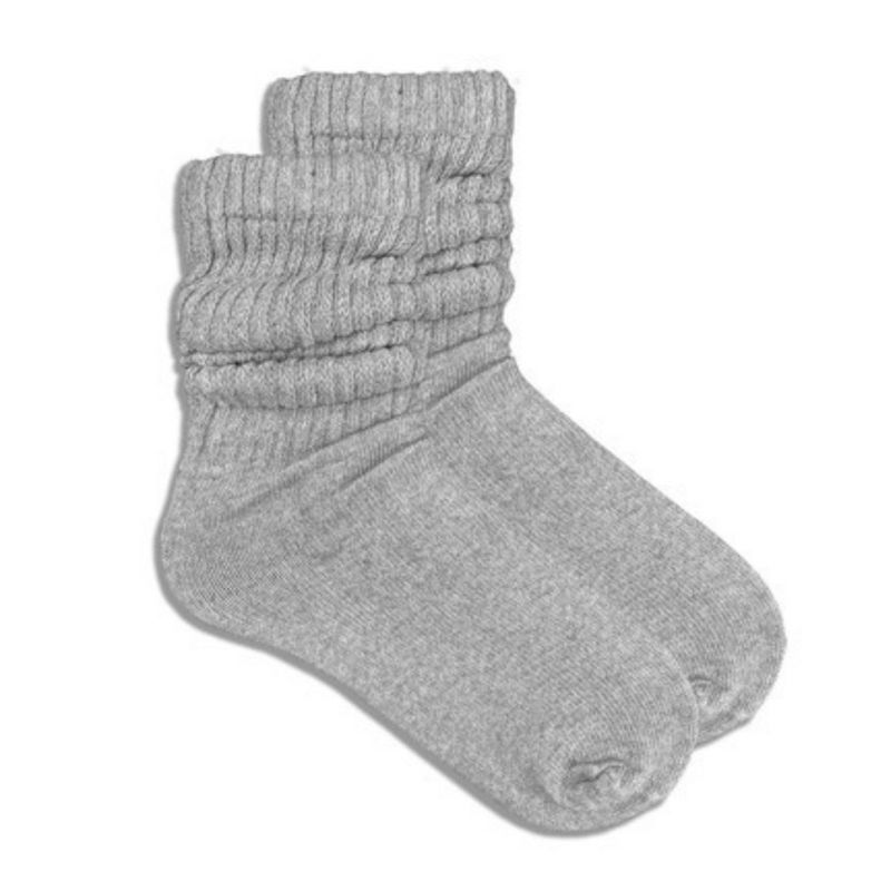 Gray Slouch Socks the Sock Panda (Adult Medium or Small Sizes) - Midweight