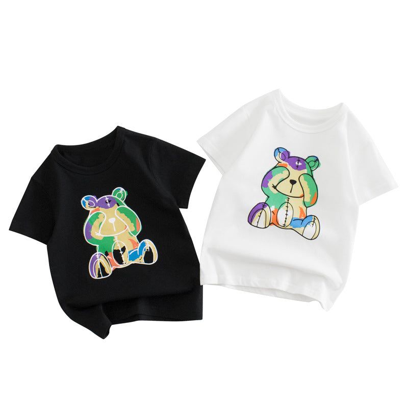 MyKids-USA Baby Boy Cartoon Bear Graphic Cool Style Quality Tee