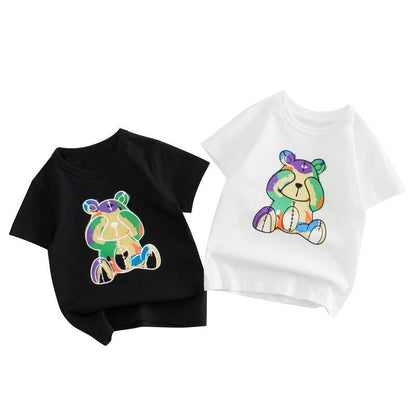 MyKids-USA Baby Boy Cartoon Bear Graphic Cool Style Quality Tee