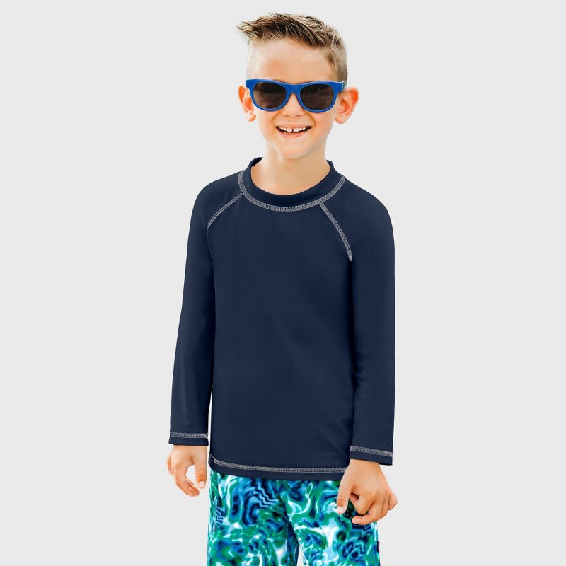 City Threads Boys UPF 50+ Long Sleeve Rashguard - USA-Made