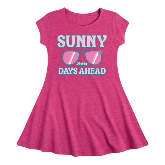 Girls' - Barbie - Sunny Days Ahead Fit & Flair Cap Sleeve Dress